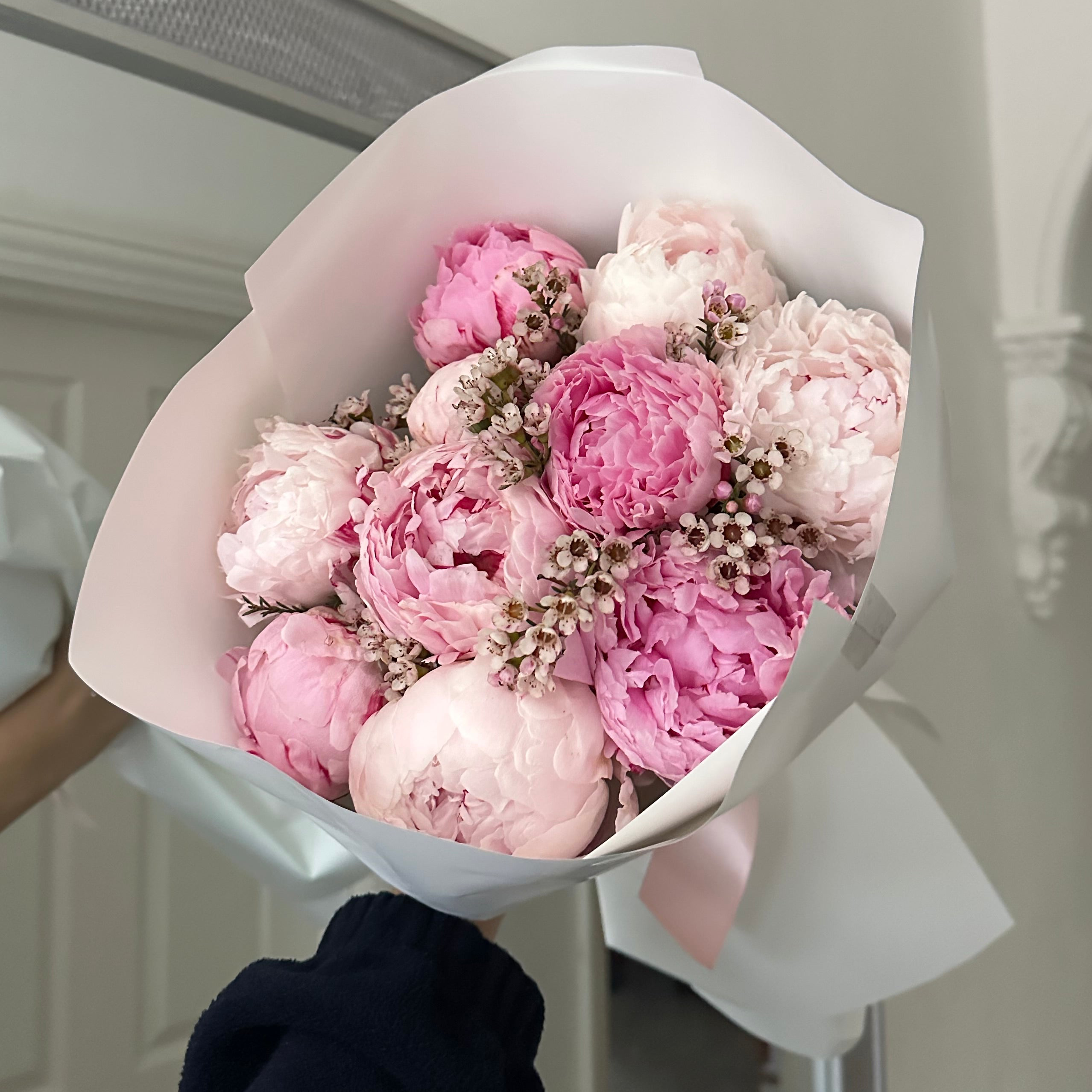Pink Peony Bouquet with Filler