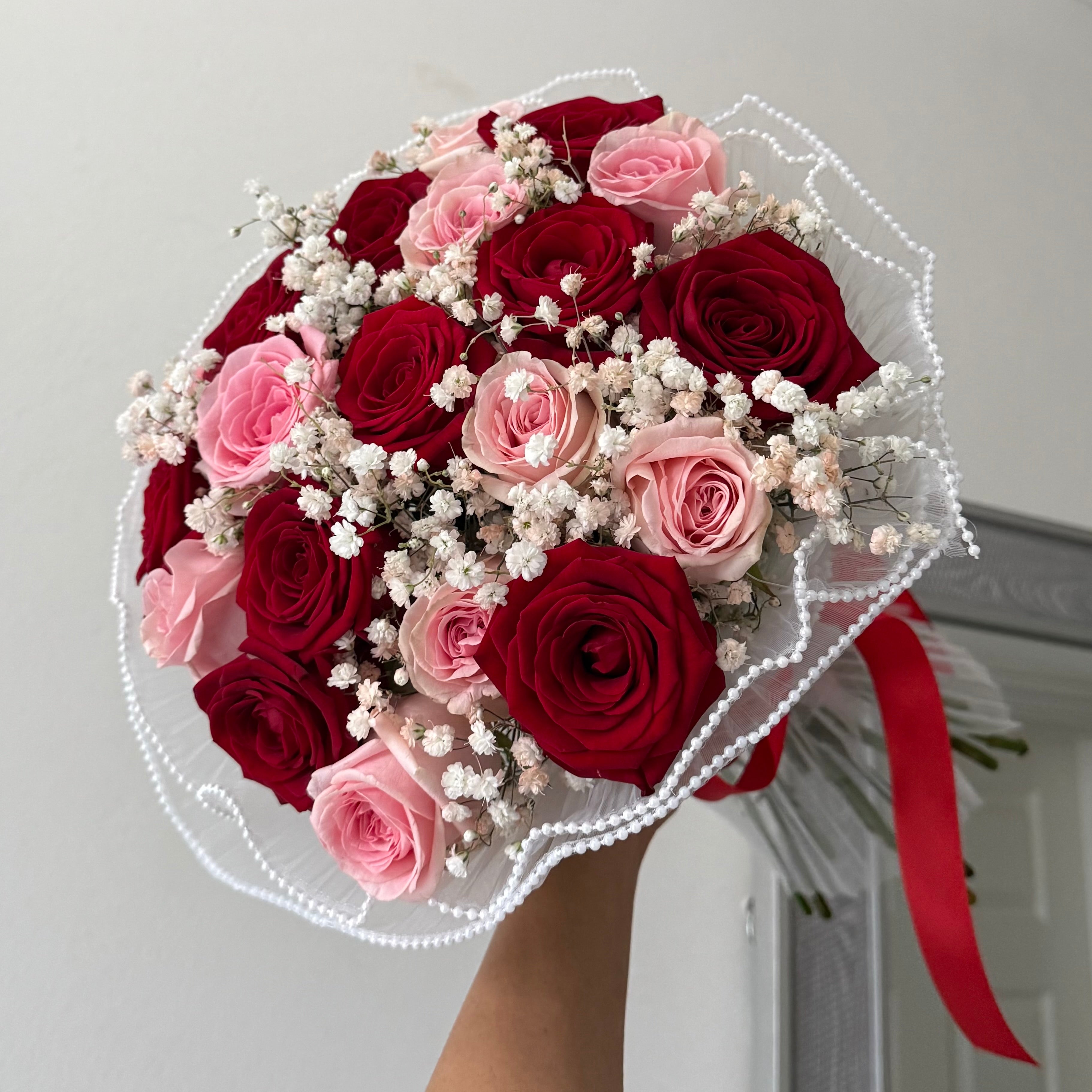 Standard Red and Baby Pink Bouquet